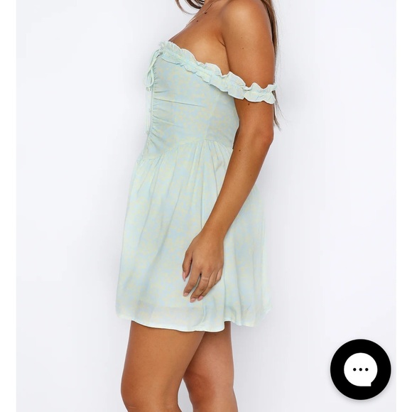 NWT white Fox Boutique Hearts Flutter Mini Dress Bluebell Meadows size XS - Picture 2 of 4